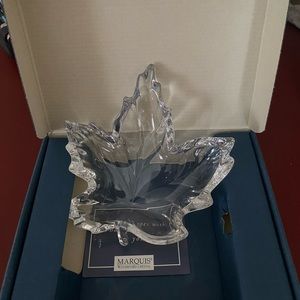 Marquis by Waterford Crystal maple leaf candy dish.  NIB